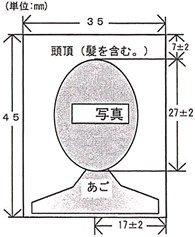 写真の用件(実寸)